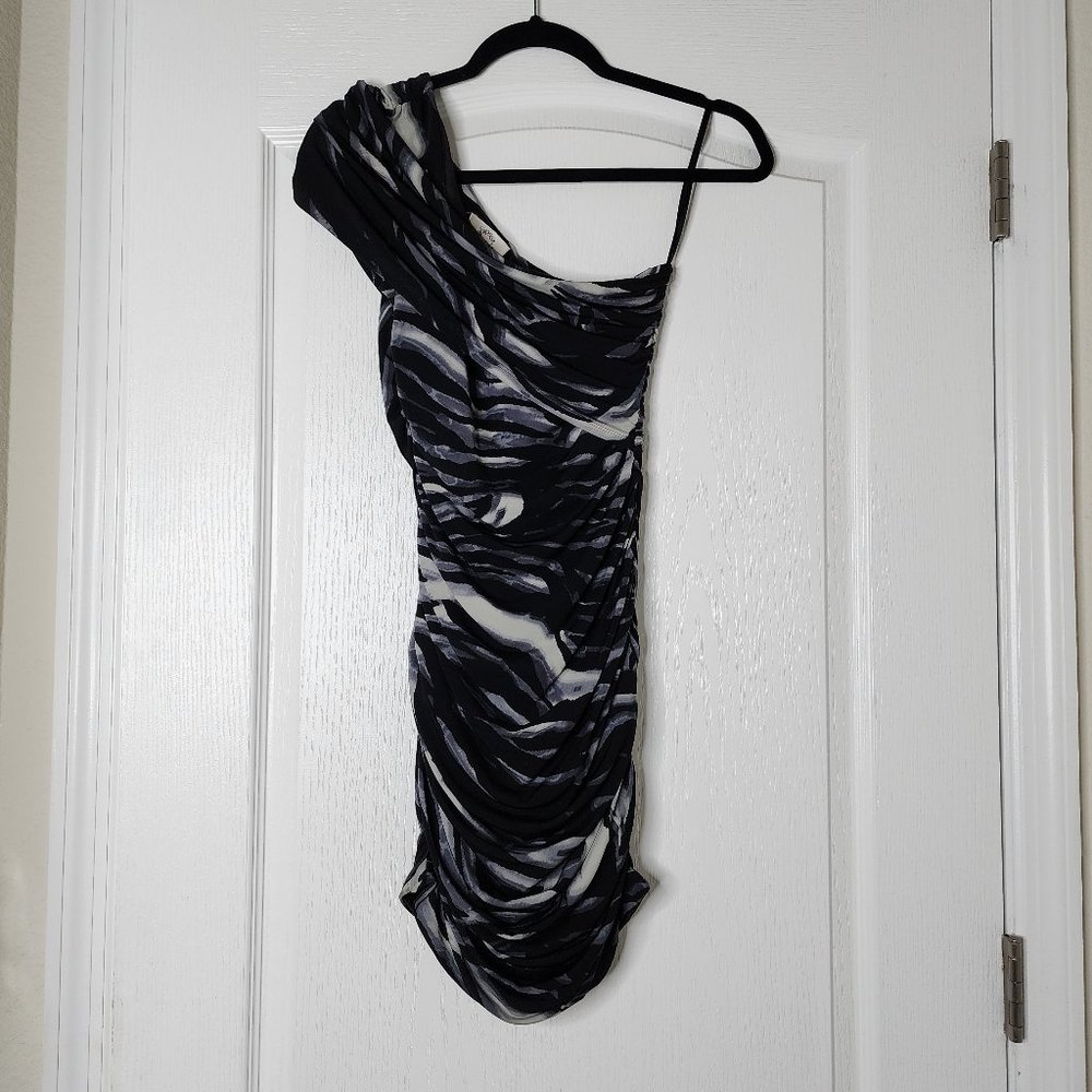 Ruched Off the Shoulder Mini Bodycon Dress